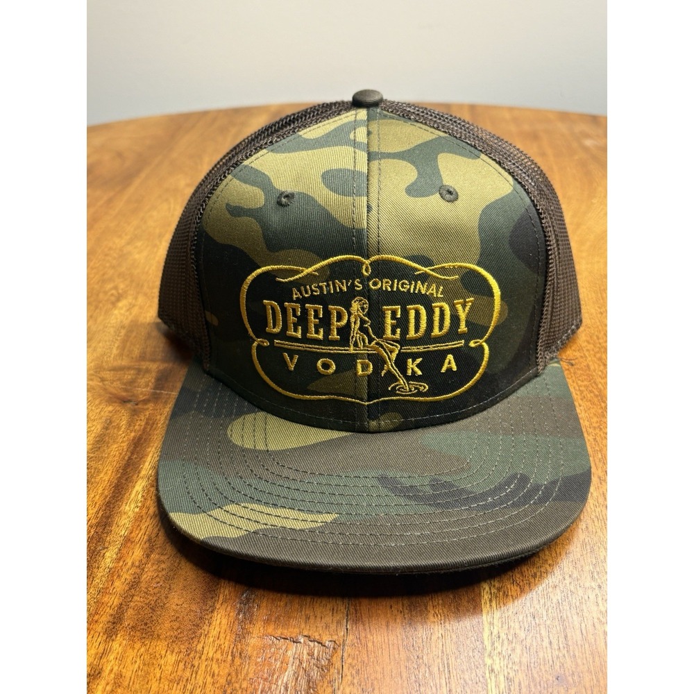 Deep Eddy Vodka Hat Cap Snapback Camo Camouflage Austin Texas Original OTTO